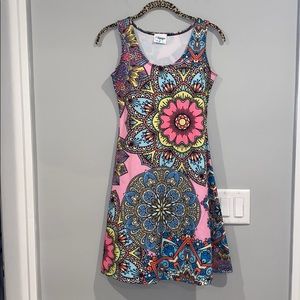 Floral Multicolor Mini Dress